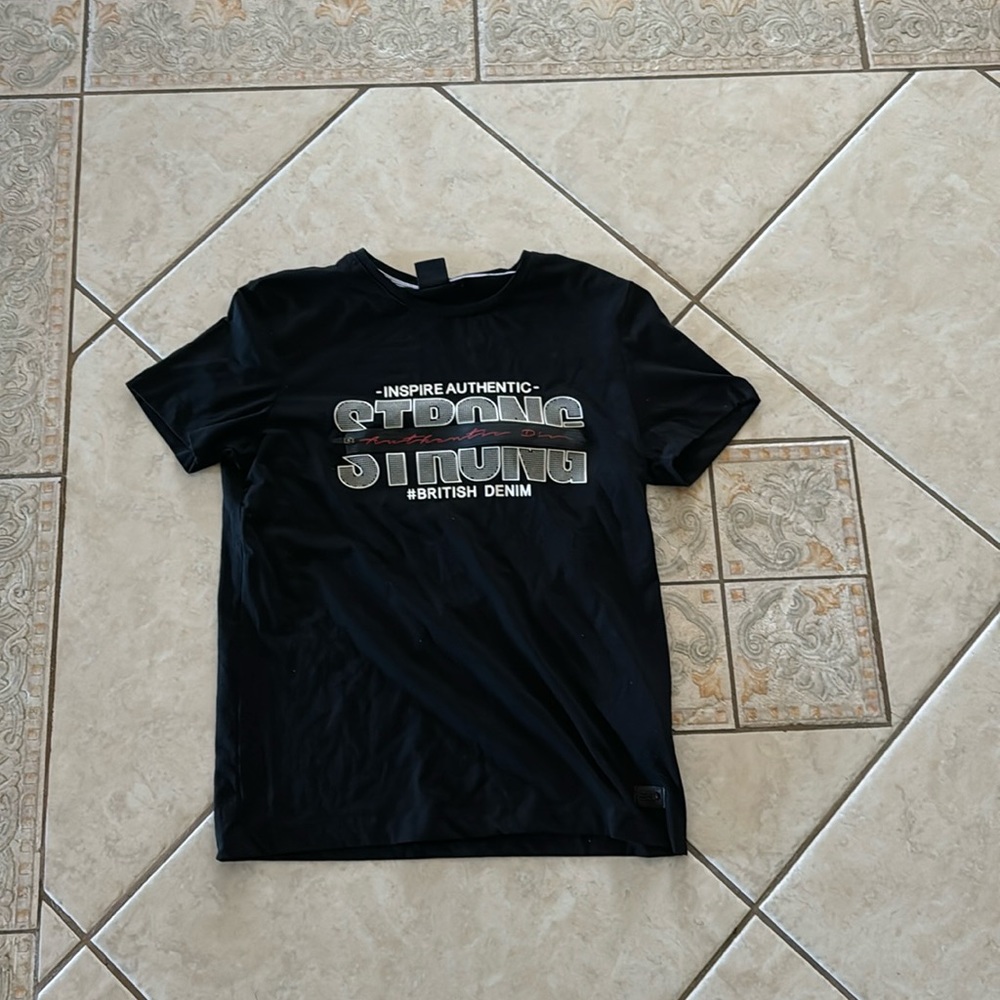 British denim black t-shirt